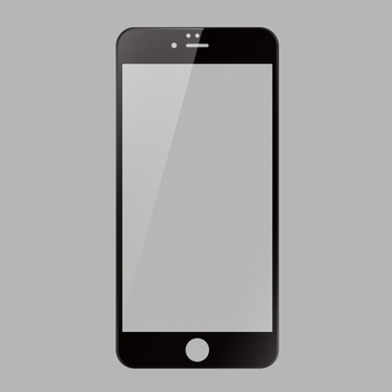 苹果6手机膜全网首款全屏幕包裹钢化膜弧边全屏覆盖技术完美贴合黑色
