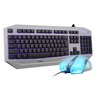 富勒 磐石键鼠套装 MK2 炫光游戏键盘鼠标 LOL黄金甲 三色背光(MK2白色)