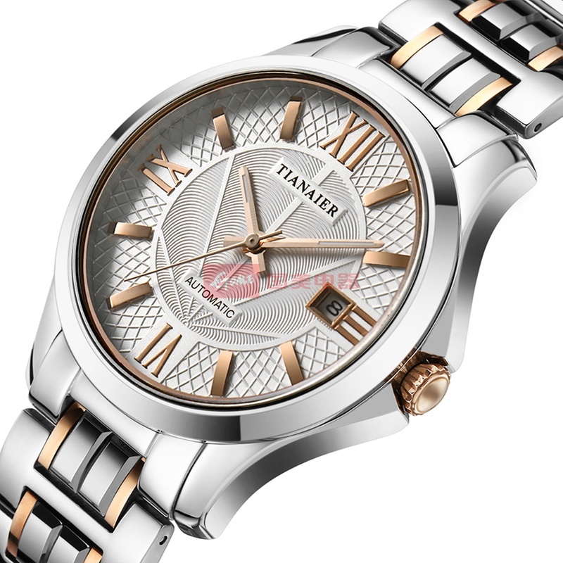 天奈尔tiannaier手表经典系列罗马带日历夜光进口机芯全自动机械表男