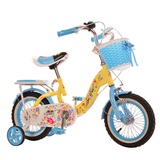 凤凰儿童自行车12寸14寸16寸男女童车 带后衣架小孩自行车 儿童单车(蓝色 12寸(适合身高80-110cm))