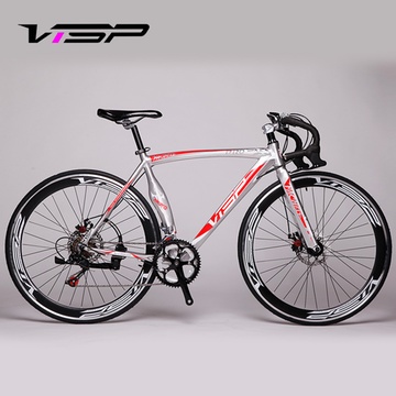 visp公路车弯刀公路自行车700c公路赛双碟刹变速山地公路赛车v17银