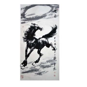 画马大师  奔马图李新才 当代名家