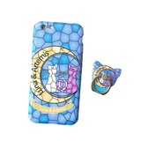 亿和源卡通美少女露娜iphone6s手机保护5.5带支架壳(猫咪+支架-5.5寸)