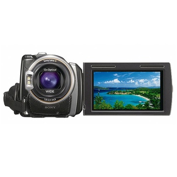 索尼(sony)hdr-pj50e数码摄像机(黑色)710万像素 12倍光变 3.